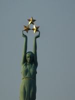 Riga, Freiheitsdenkmal mit Statue 