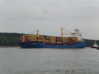 Frachtschiff im Baltikum