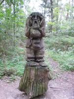 Holzfigur auf dem Hexenberg