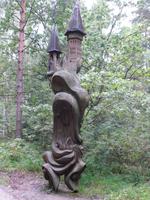 Holzfigur auf dem Hexenberg