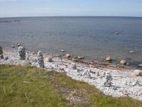 Steinhaufen auf der Insel Saaremaa