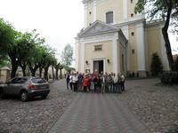 EHT Reisegruppe an der Orthodoxen Kirche in Vilnius