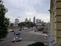 Vilnius, Blick vom Hotelbalkon auf die Skyline der Stadt