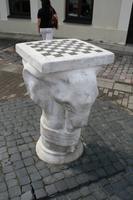 Schachbrett am Präsidentenpalast in Vilnius