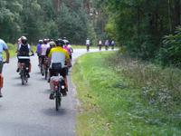 Radgäste während der Fahrt in Häädemeeste