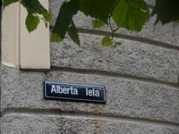 Baltikum Juni 2014 133, Straße der Jugenstilvillen in Riga