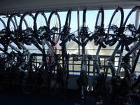 Transport unserer Fahrräder auf dem Schiff