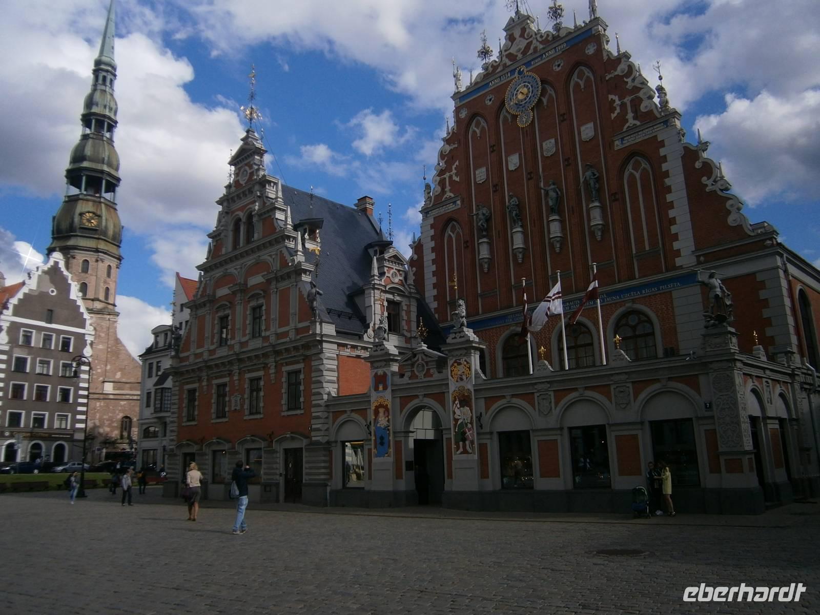 Riga, Zentrum mit Michaelskirche und Schwarzhäupterhaus