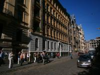 Bei der Besichtigung des Jugendstilviertels von Riga