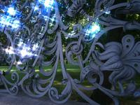 Schmiedeeiserner Zaun im Detail