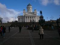 Helsinki, Senatsplatz mit dem Denkmal von Zar Nikolaus II.