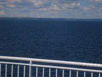 Ein letzter Blick auf das Festland kurz vor dem Anlegen inTravemünde