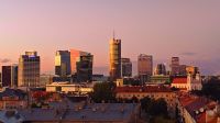 Blick auf die Neustadt von der Rooftop-Bar