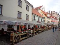 Riga, Restaurants am Livenplatz