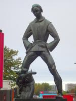 Antwerpen, Skulptur des Langen Wappers