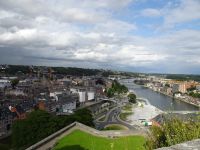 Namur, Blick von Zitadelle auf Zusammenfluss Maas und Sambre