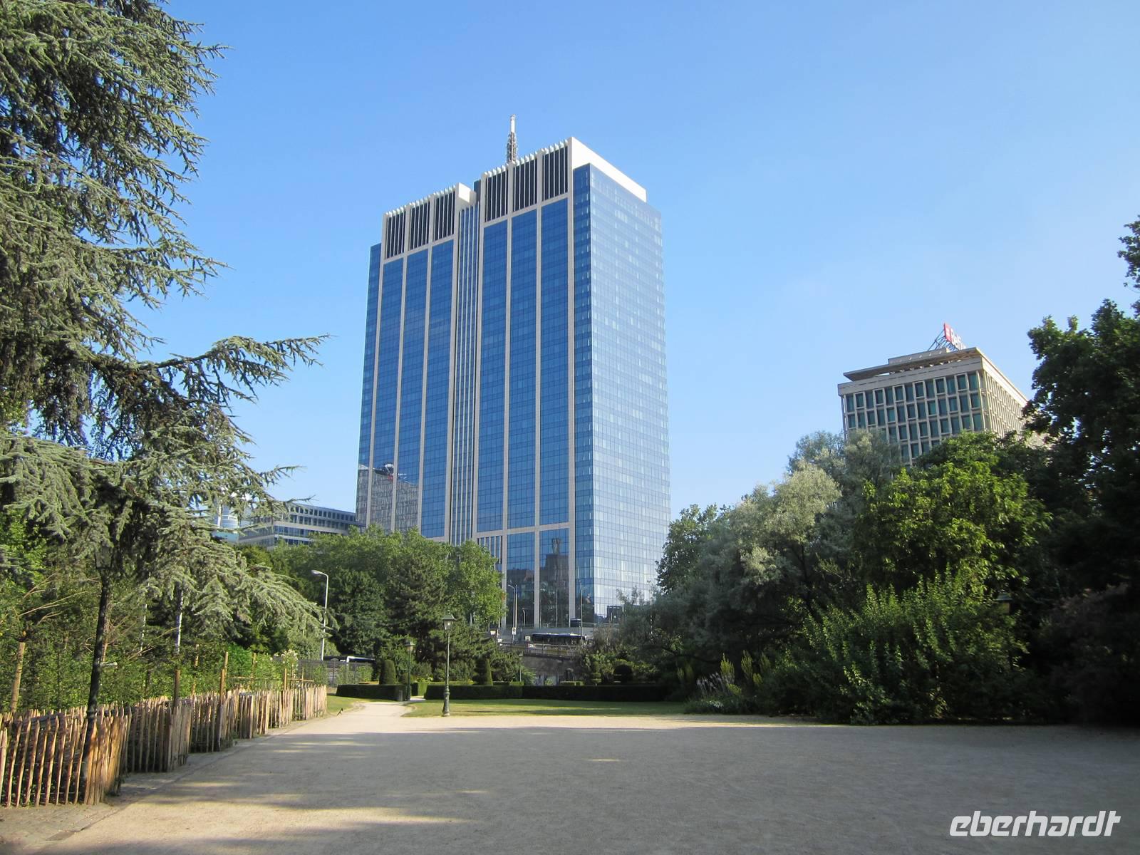 Brüssel-Blick auf den Finanztower