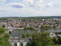 Namur, unsere Wanderung hoch auf den Zitadellenhügel, Blick auf die Maas