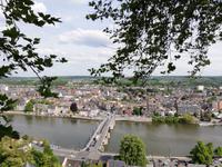 Namur, unsere Wanderung hoch auf den Zitadellenhügel, Blick auf die Maas