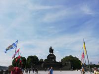 Rückreise , Pause in Koblenz am Deutschen Eck