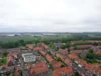 Aussicht vom Kirchturm Richtung Maasvlakte, Brielle, Niederlande