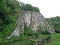 Antiklinale (aufgewölbtes Gestein), Durbuy, Belgien