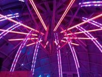 Lichtinstallation, Atomium, Brüssel, Belgien