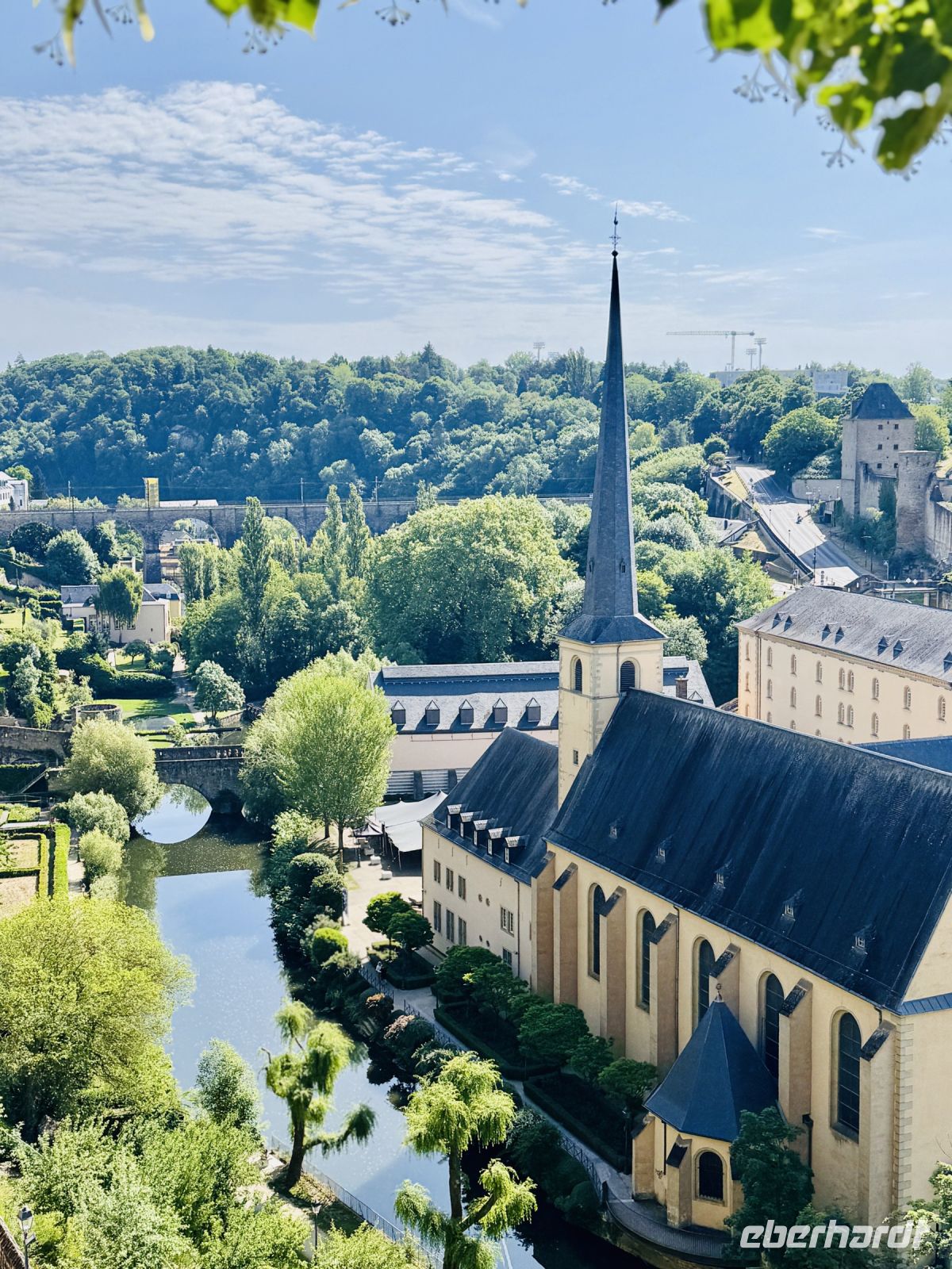 Tag 10 - Ausblick von der Chorniche auf die Unterstadt, Luxemburg 