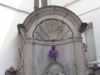 Manneken Pis im Trikot des FC Barcelona, Brüssel, Belgien &ndash; &copy; Saskia Pinnow (Eberhardt TRAVEL)