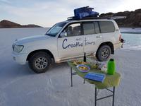 Sonnenuntergang im Salar de Uyuni in Bolivien (2)