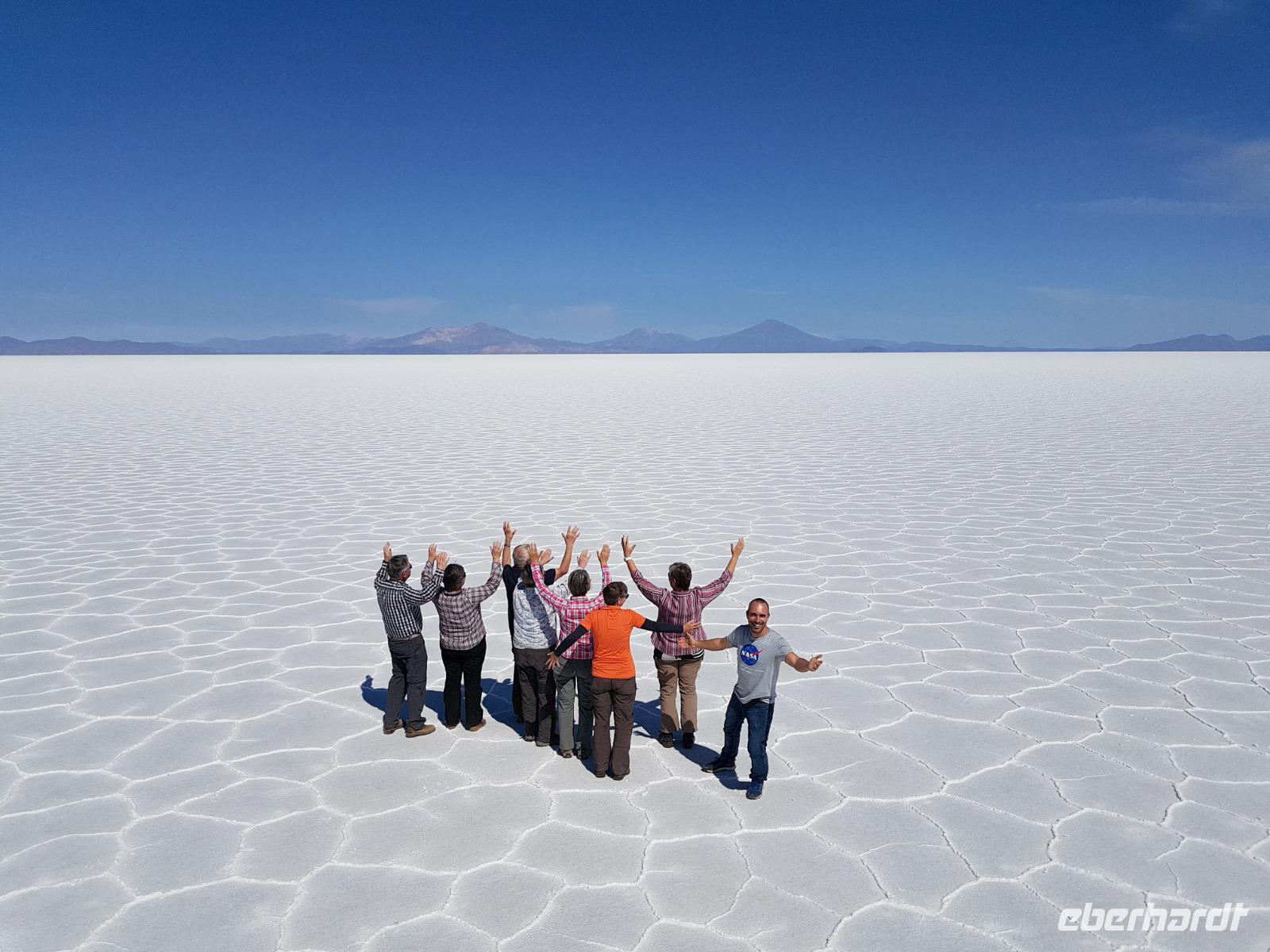 Jeepfahrt auf dem größten Salzsee der Welt in Uyuni in Bolivien (7)
