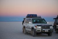 Sonnenuntergang am Salar de Uyuni