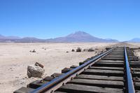 Eisenbahnschienen im Andenhochland