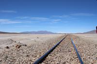 Eisenbahnschienen im Andenhochland