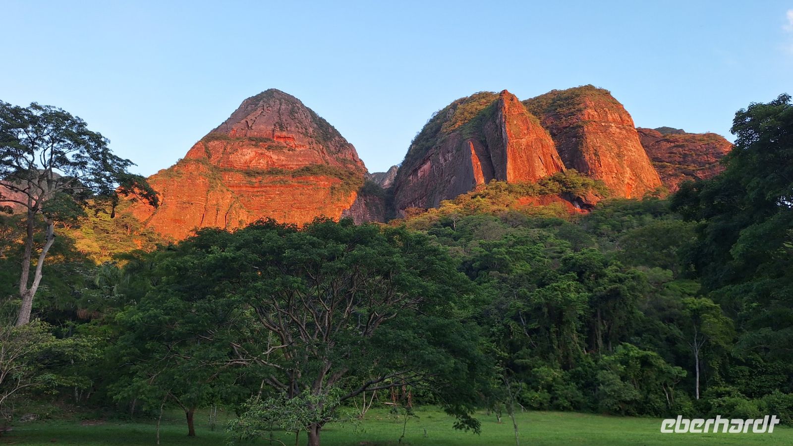 Sonnenuntergang im Refugio de los Volcanes