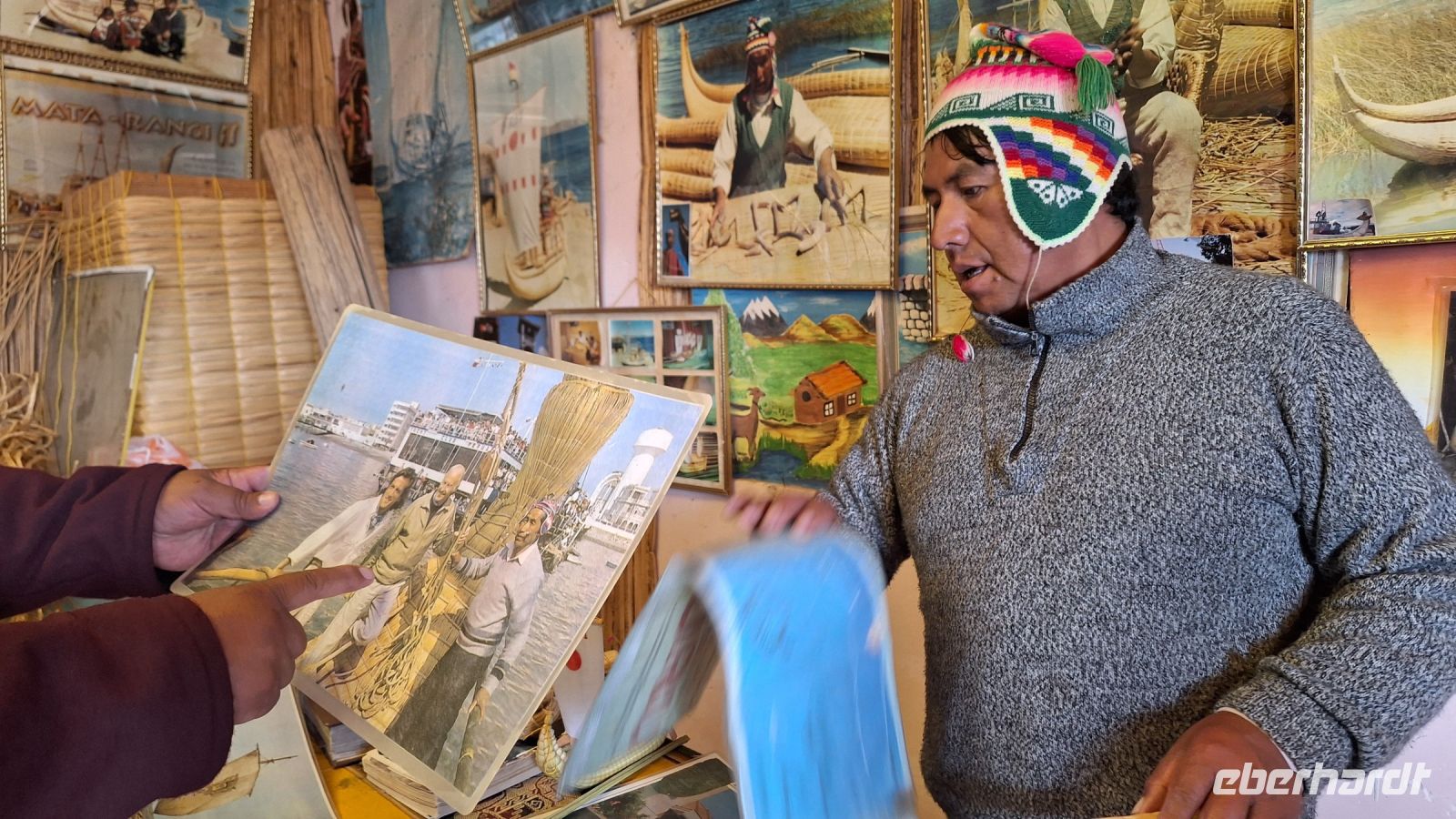 Titicacasee: Schilfbootsbauer