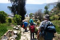 Spaziergang bei der Sonneninsel am Titicaca See mit Inka Treppe (2)