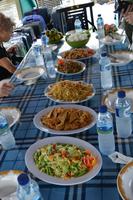 Kalimantan essen auf dem Klotok