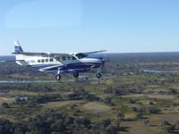 Flug über das Okavango Delta