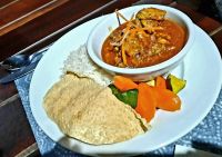 leckeres Abendessen in der Lodge