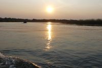 Sonnenuntergang überm Okavango