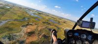 Botswana - Flug über das Delta mit Open Door Helicopters