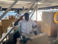 Simbabwe - Bootsfahrt auf dem Sambesi - unser Kapitän