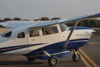 Flug über das Okavango-Delta