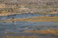 Flug über das Okavango-Delta