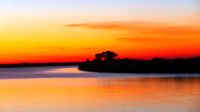 Botswana - mystischer Sonnenuntergang am Chobe