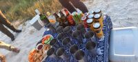 Namibia - Bootsfahrt auf dem Kwando - Sundowner Bar