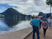 Fotostopp am See Lagoa in Rio de Janeiro Brasilien