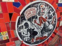 Detail der Selaron-Treppe in Rio de Janeiro Brasilien