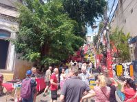 Blick auf die Selaron-Treppe im Stadtviertel Lapa in Rio de Janeiro @Anette Rietz